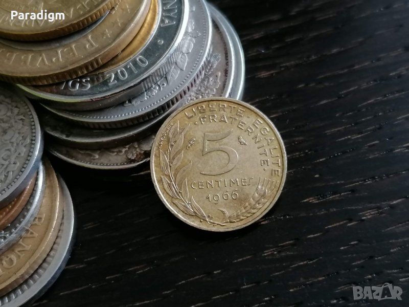 Монета - Франция - 5 сантима | 1966г., снимка 1