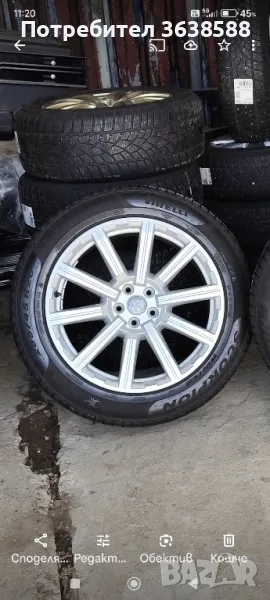 Оригинални алуминиеви джанти за Ауди 20 5х112 с гуми , снимка 1