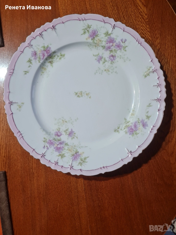 Прекрасно старо порцеланово плато , снимка 1