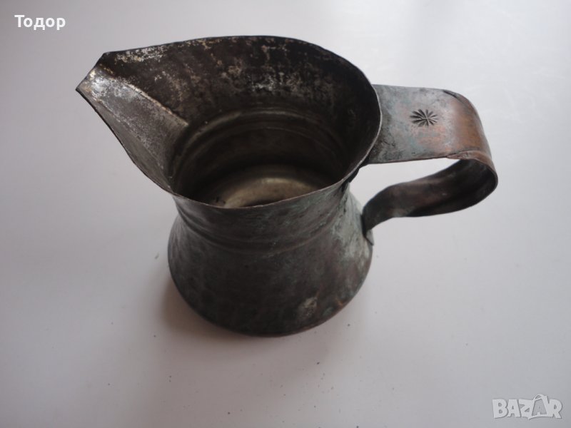 Старинно бакърено медно канче , снимка 1