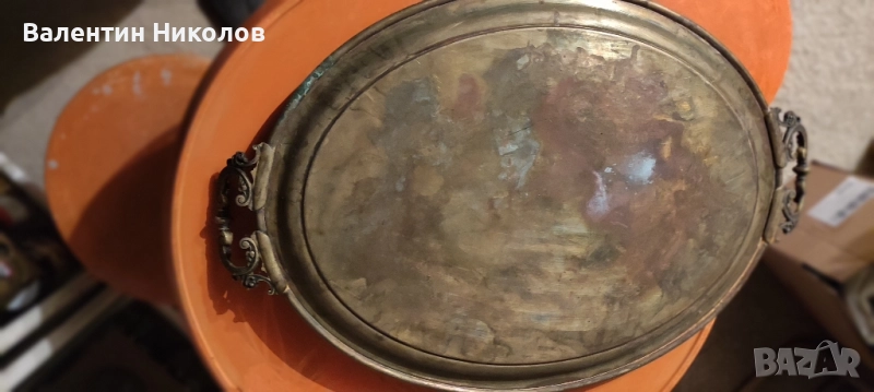 Продавам месингов поднос тежък месенг, снимка 1