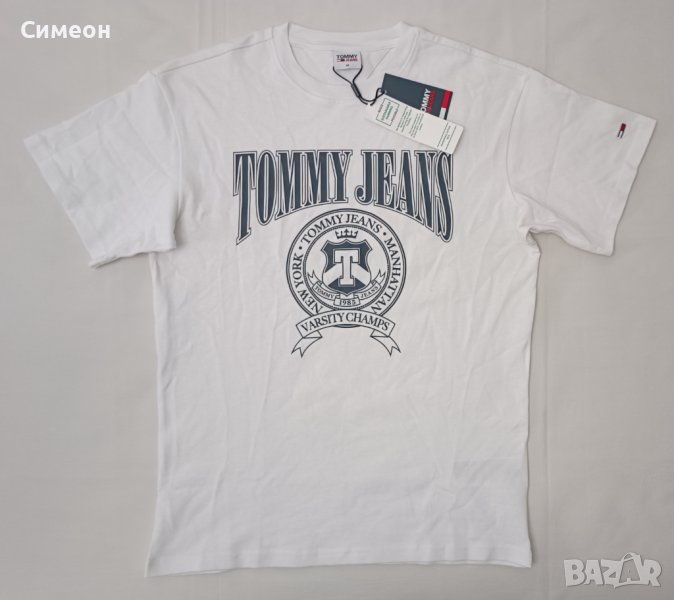 Tommy Jeans Relaxed Varsity Tee оригинална тениска XS памук фланелка, снимка 1