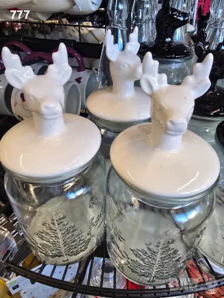 коледни стъклени буркани, снимка 1