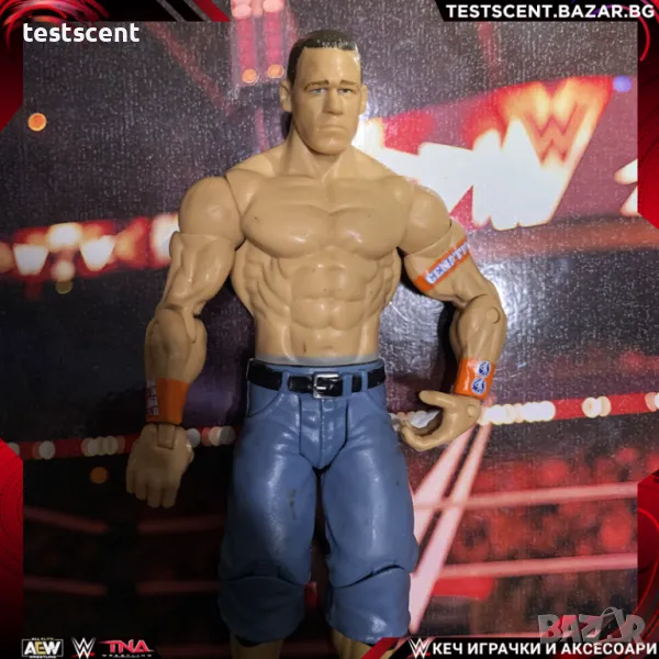 Екшън фигура WWE John Cena Джон Сина Mattel Basic Blue Cargo Orange Bands figure играчка, снимка 1