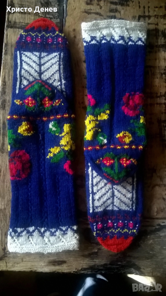 чорапи комплект 2 бр, етно, супер плътна и дебела вълна, уникални, супер качествени и плътни, снимка 1