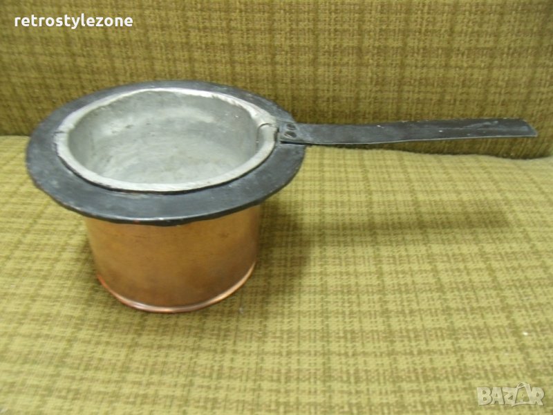 № 3794 стар метален / меден съд  , снимка 1