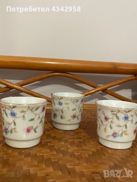 Elfenbein . Bavaria. 1960 г. Порцеланови мини чаши., снимка 1