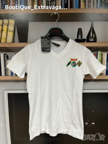 Мъжка тениска Dsquared Badges White !!!, снимка 1