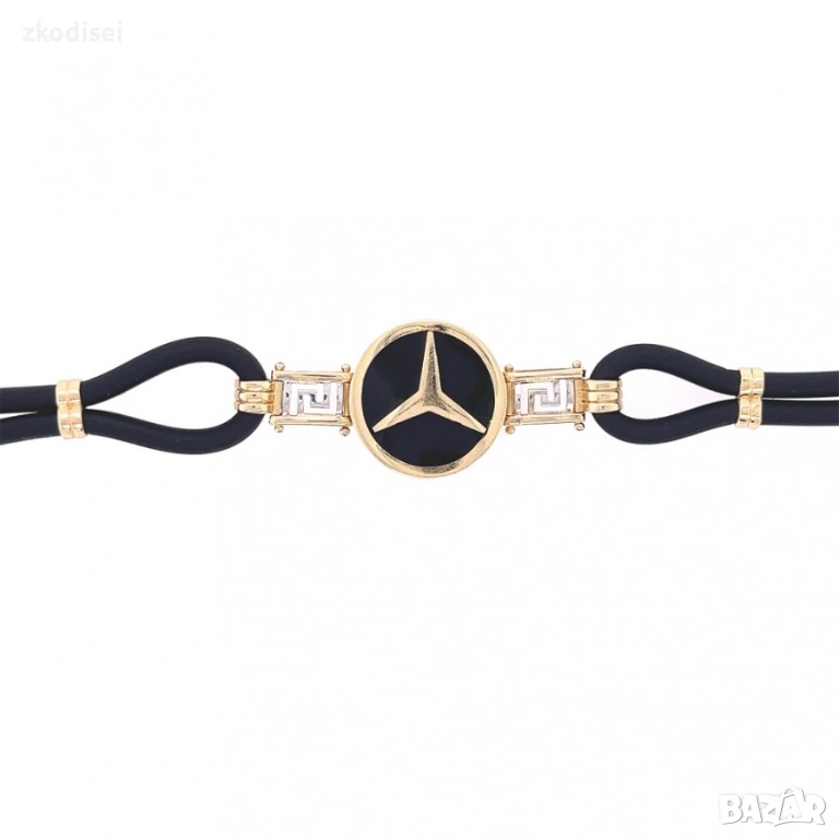 Златна гривна със силикон 10,97гр. 20см. 14кр. проба:585 модел:2460-3, снимка 1