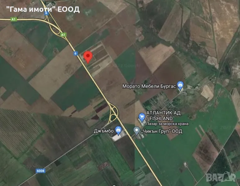 Парцел със 107 метра лице на пътя Бургас - София, снимка 1