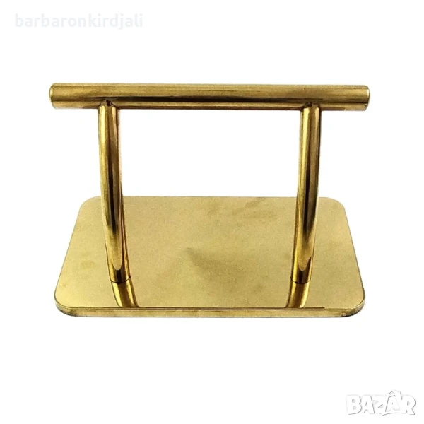 Метална поставка за крака Хром-Златисто, снимка 1