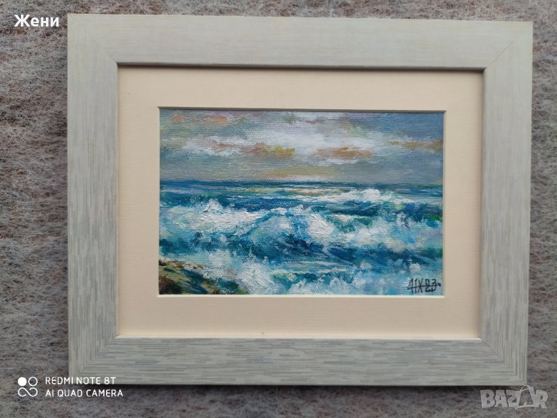 Малка маслена картина на Николай Ханзъров , снимка 1