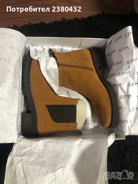 Дамски боти SPM Chelsea “Lano”- 40 номер. Велурена кожа, снимка 1