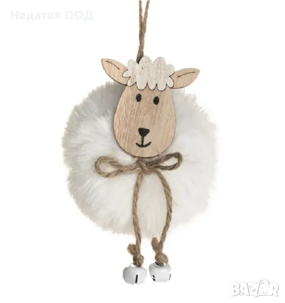 Великденска декоративна  висяща украса, Агънце, 22 см, снимка 1