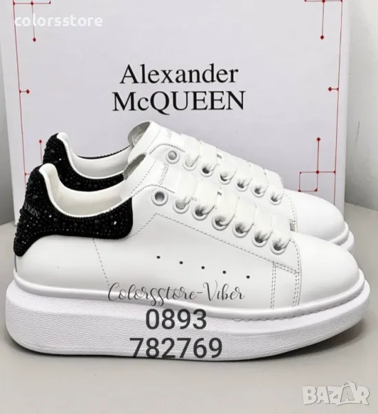 Дамски бели кецове Alex@nder McQueen-BR39pi, снимка 1