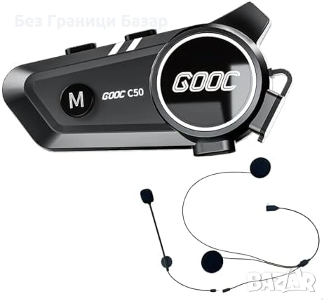 Нова Мото Bluetooth Слушалка с Мощна Батерия Стерео Звук Шумопотискане, снимка 1