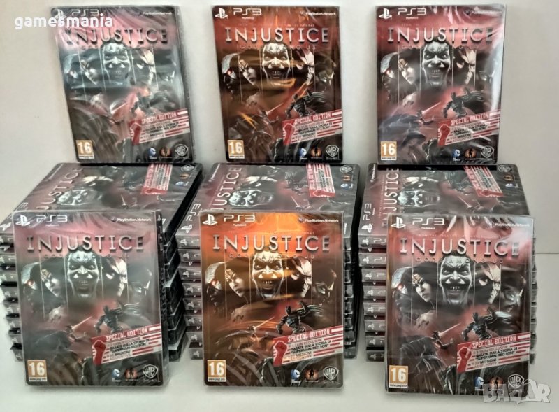 [ps3]само в GAMES MANIA ! нови INJUSTICE steelbook RED edition, снимка 1