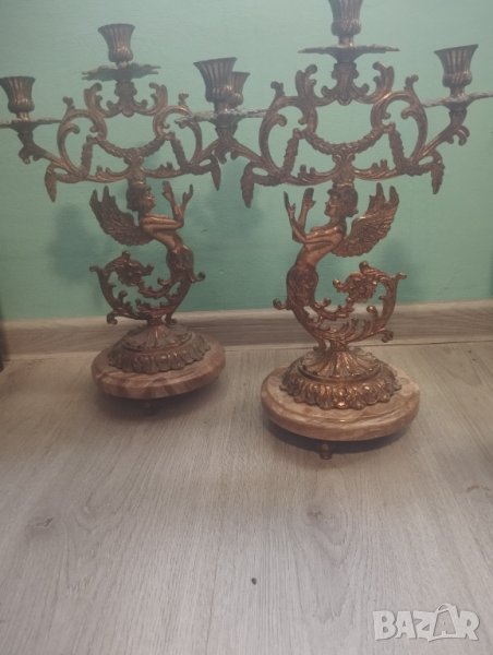 Два барокови свещници, снимка 1