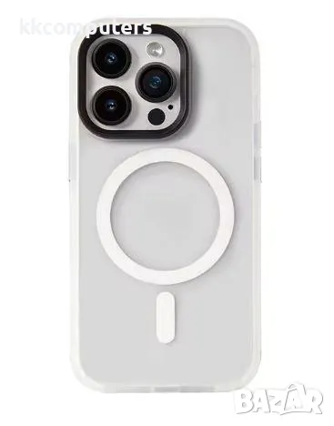 Калъф силикон X-Level MagSafe Ice Crystal /Черна рамка/ за iPhone 16 6.1 Баркод : 3130792, снимка 1