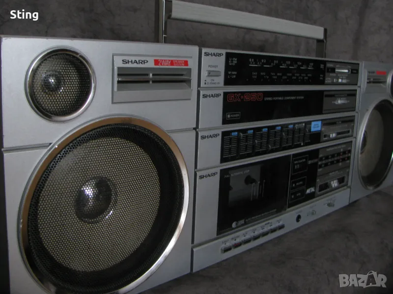 SHARP GX - 250H Радиокасетофон ,  BOMBOX   Супер  Як, снимка 1