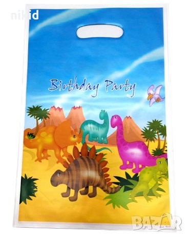 10 бр торбички Динозаври за сладки подарък рожден ден парти, снимка 1