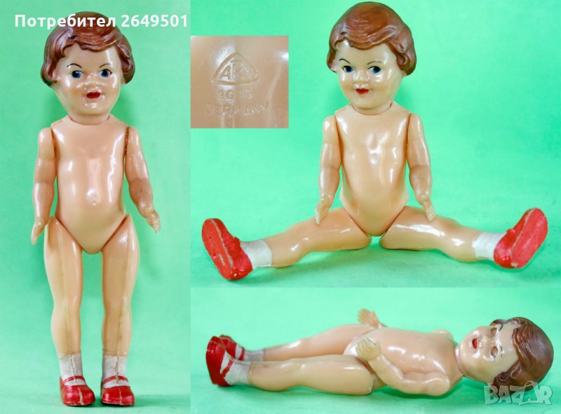 Немска Спяща кукла марка ARI August Riedeler 1950те, снимка 1