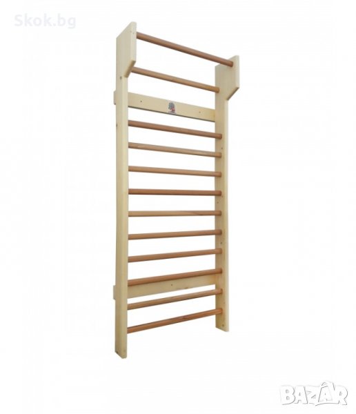 Шведска стена за гимнастика - 200 х 80 см - Безцветна - 12 Стъпала, снимка 1