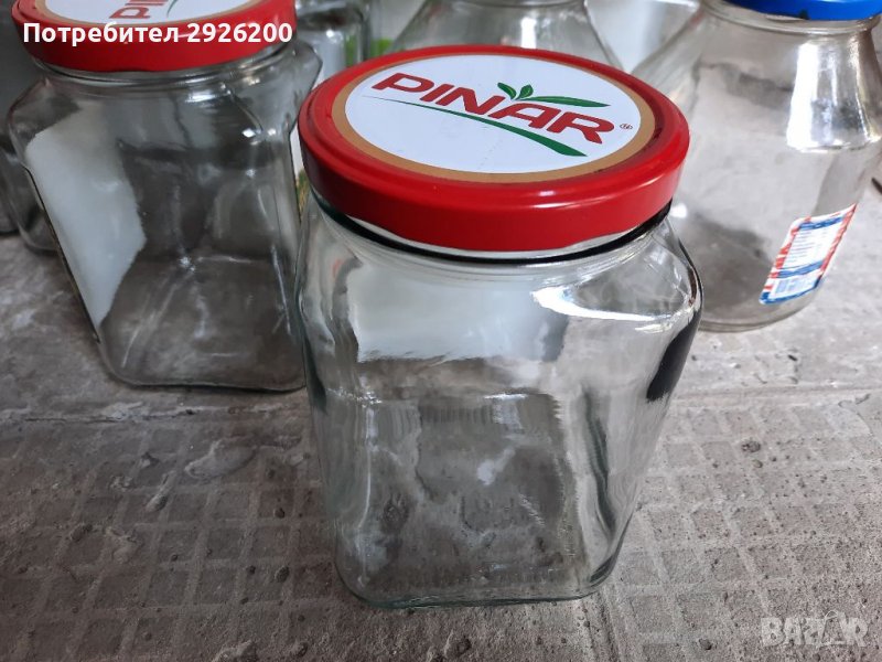Стъклени буркани с капачки 1литър, снимка 1
