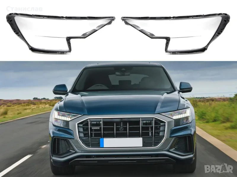Стъкла (капаци) за фарове на Audi Q8 4M, снимка 1