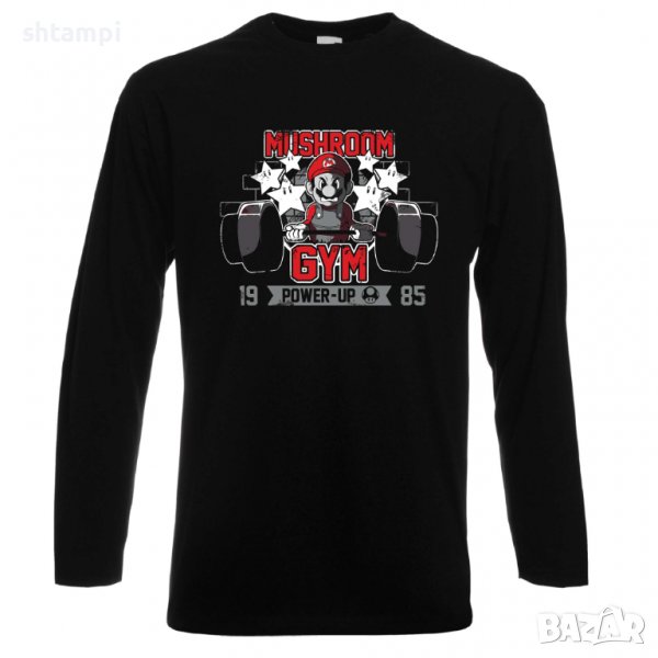 Мъжка тениска Mushroom Gym Power-Up Super Mario фитнес ,тренировки, спорт,, снимка 1