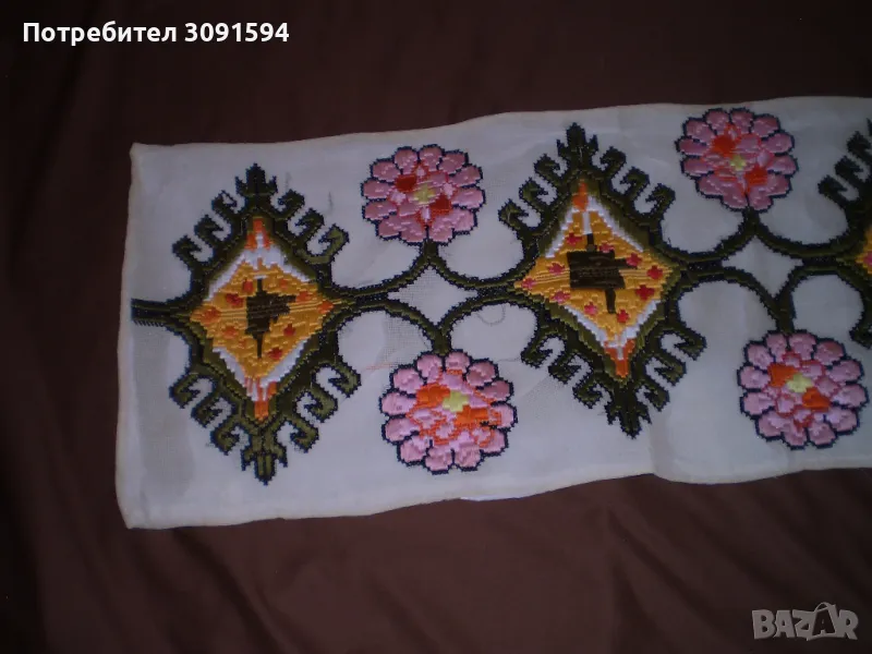 Ръчно бродиран гоблен ,пано за стена , покривка за маса , снимка 1