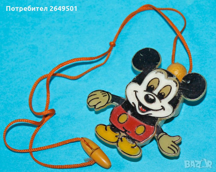 Стара механична играчка PY-701 Мики Маус с пружина 1970те, снимка 1