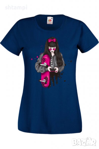 Дамска Тениска Scate woman purple,Изненада,Повод,Подарък,Празник, снимка 1