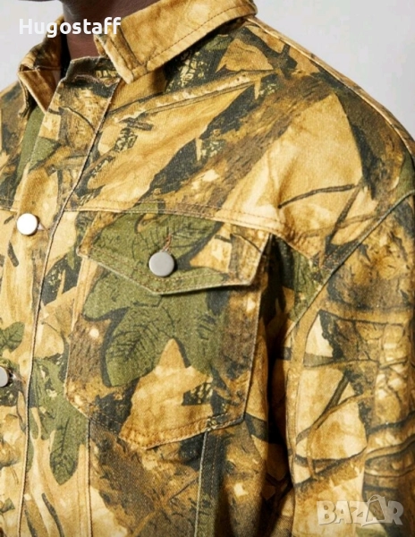 Ново мъжко Военно камуфлажно деним дънково яке Хл, снимка 1