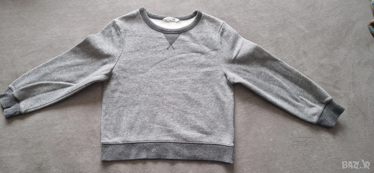 7-8г 128см Блуза с дълъг ръкав сива, без следи от употреба , снимка 1