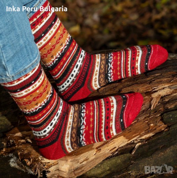 Перуански чорапи от вълна на алпака различни цветове, снимка 1