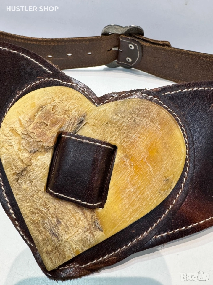 Дамски VINTAGE колан от естествена кожа.103см, снимка 1