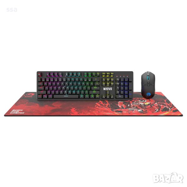 Marvo Геймърски комплект Gaming COMBO CM372 3-in-1 - Mechanical Keyboard, Mouse, Mousepad, снимка 1