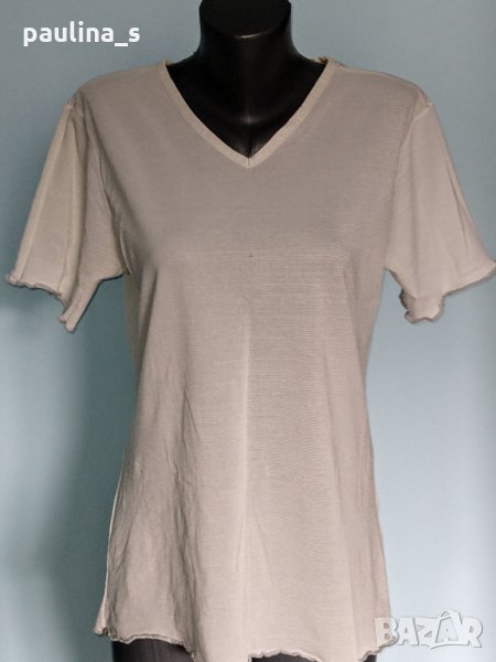 Блестяща маркова блуза тип тениска с ламе "Roxanne"® / голям размер, снимка 1