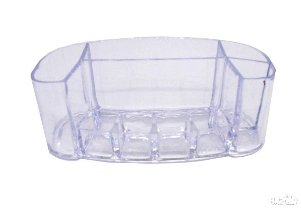 Материал: Висококачествен прозрачен акрил; Размери: 18,5 х 7,5 х 7,5 см; Брой отделения: 9., снимка 1