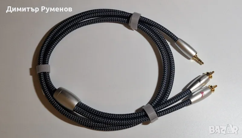 Impeto RCA 3,5 mm преобразуващ кабел RCA аудио кабел 3,5 mm към 2RCA кабел AUX към RCA, снимка 1