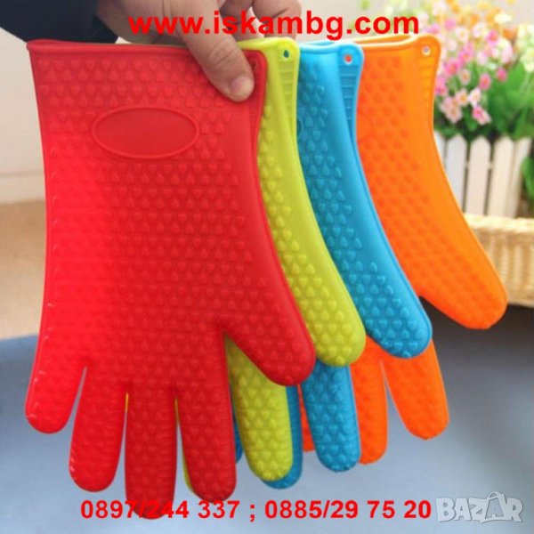 СИЛИКОНОВА РЪКАВИЦА ЗА ГОТВЕНЕ И ГОРЕЩИ СЪДОВЕ С 5 ПРЪСТА - КОД 2081, снимка 1