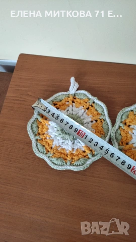 Кухненски ръкохватки ръчно плетени на една кука, снимка 8 - Аксесоари за кухня - 52325474