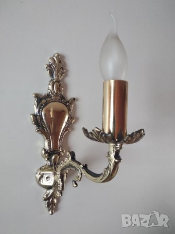 Луксозен аплик за стена-бароков старинен,винтидж,осветтително тяло,лампа, снимка 11 - Лампи за стена - 39550073