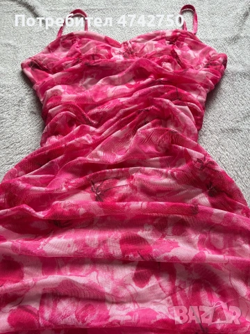 Розова рокля , снимка 2 - Рокли - 53560455