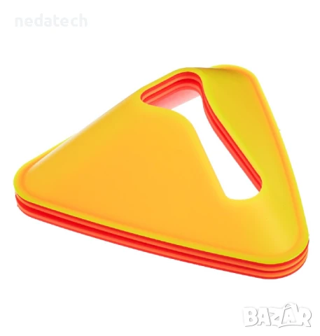 Тренировъчни  пластмасови конуси, 18x18x5см - 6 бр., снимка 2 - Други спортове - 50947722