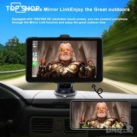 Apple Car Play Screen, прстерео уредба с безжична връзка, Apple Carplay и Android, снимка 4 - Аксесоари и консумативи - 48751871
