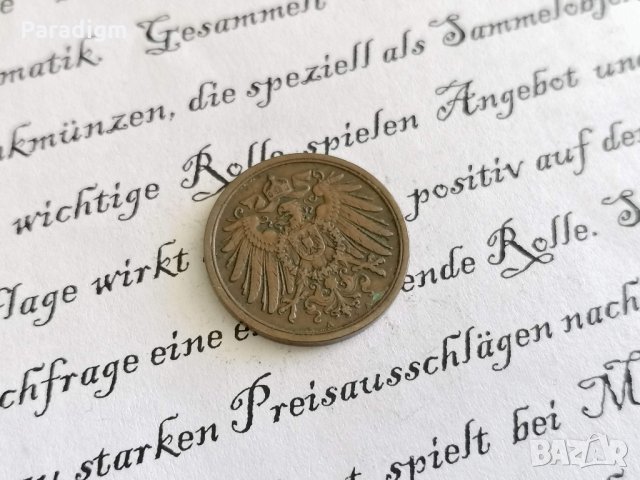 Райх монета - Германия - 2 пфенига | 1912г.; серия A, снимка 2 - Нумизматика и бонистика - 28235080