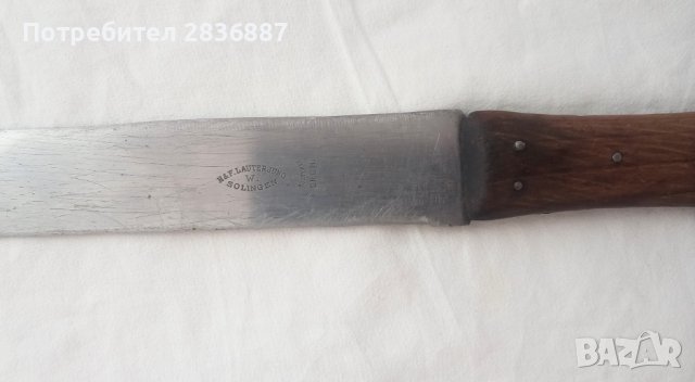 Стар кухненски нож Solingen D.R.G.M., снимка 3 - Прибори за хранене, готвене и сервиране - 37350258