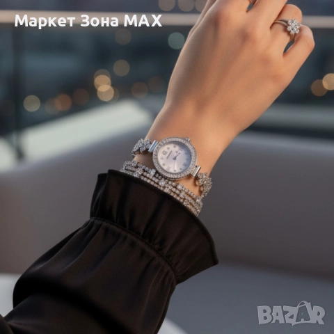 Дамски комплект часовник с гривна – елегантен подарък в луксозна кутия, снимка 2 - Дамски - 52931630